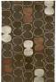 Judy Ross Hand-Knotted Custom Wool Tabla Outlined Rug fig/oyster silk/rust silk